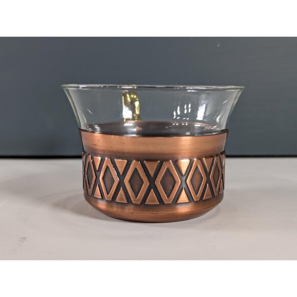 Vintage Schott Mainz Jenaer Glasses: set of 6 tea / coffee glasses with copper - Picture 13 of 14